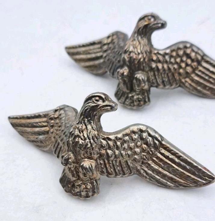 Antique Dresser Drawer Pulls Eagle Cabinet Handles Old Vintage Hardware Set of 2