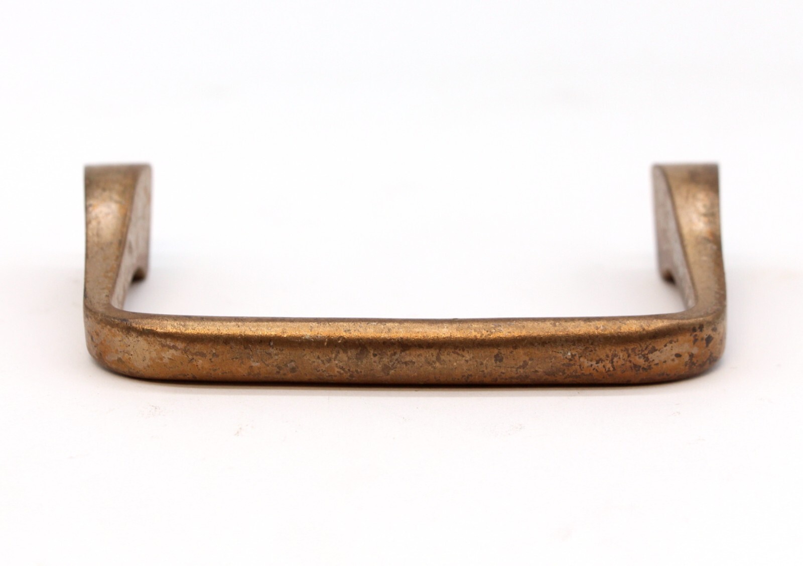 Classic 4.25 in. Brass Bridge Angled Drawer Pull