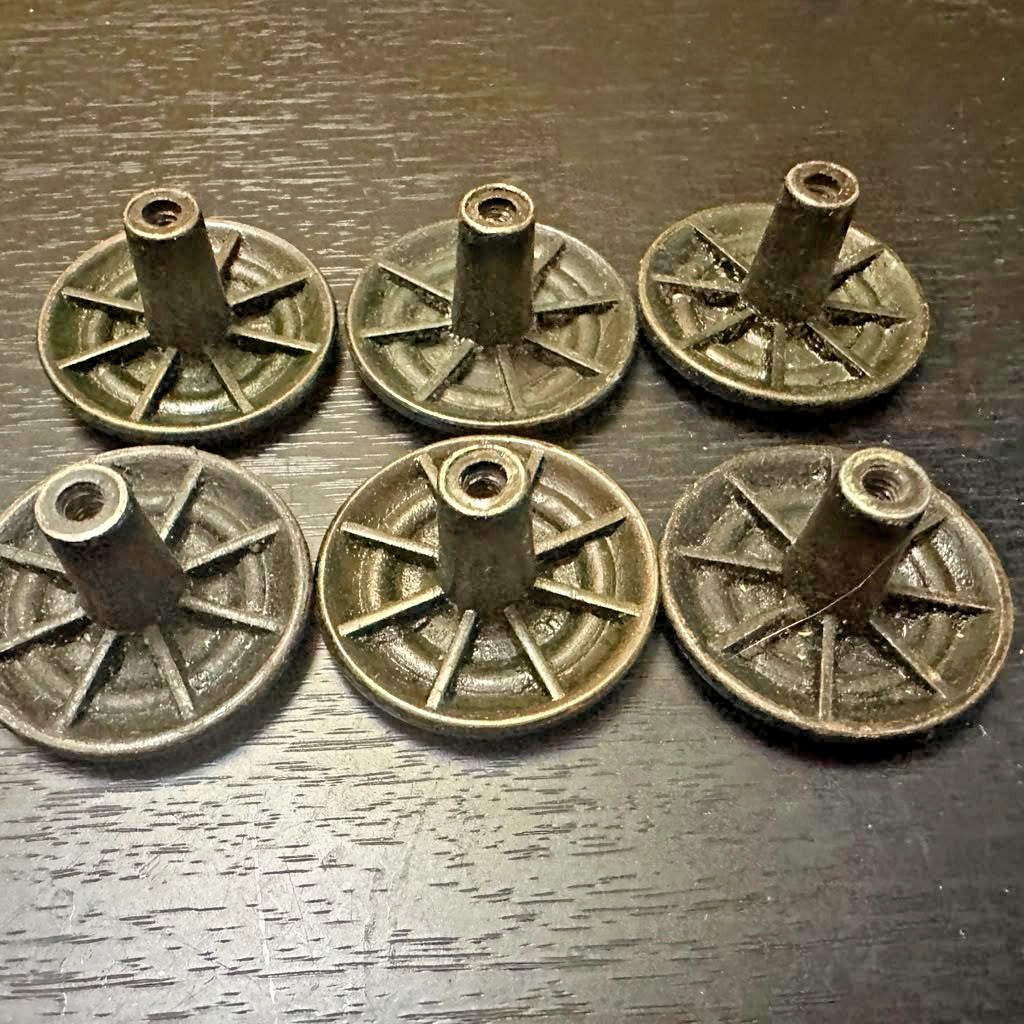 ‎Vintage Burned Bronze Drawer Pulls Knobs – 1.5in Bullseye Mid-Century Hardware