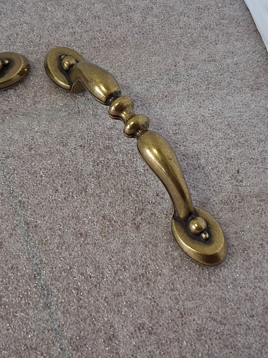 2-Vtg Brass Amerock Cabinet Drawer Pulls 1303 4.75″ 3″ C Salvaged