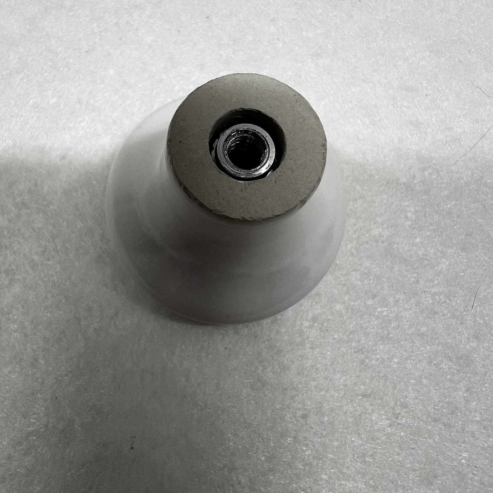 10 Amerock Porcelain Drawer Pulls Cabinet Knobs White 1 1/4″ Mushroom Top VTG