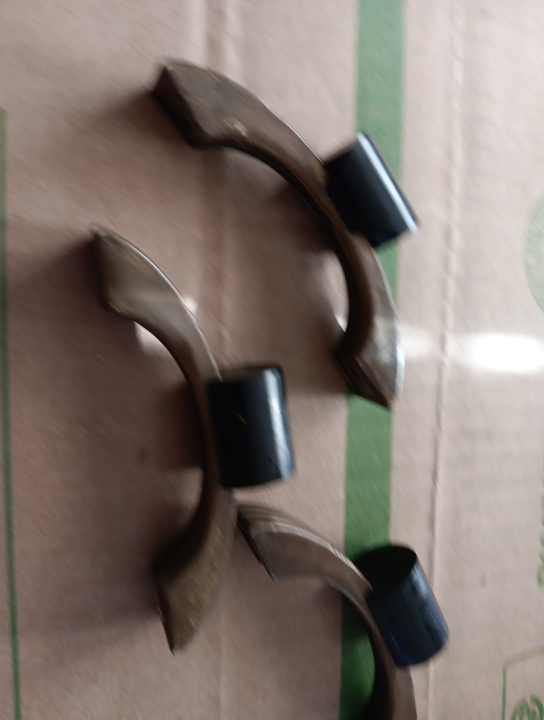 Vintage Lot Of MCM Art Deco Drawer Pulls Brass Tone Bakelite