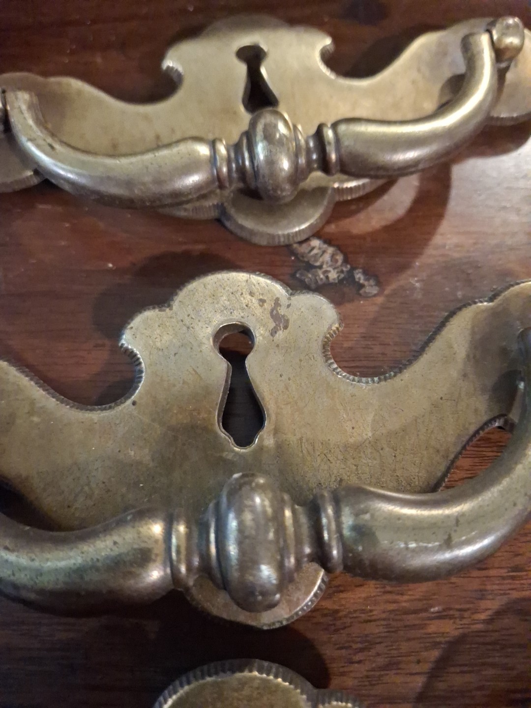 Lot Of 7 Keller Brass Company 1 Drop Pull Handles,4.5″ C2C Salvaged