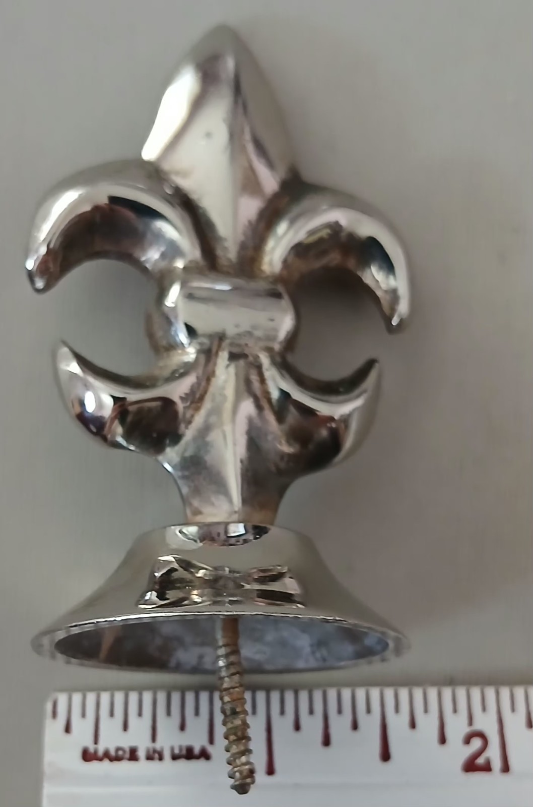 3″x1.5″ Fleur De Lis ~ Drawer Pull ~ Scouts, New Orleans, France, Emblem ~ Screw