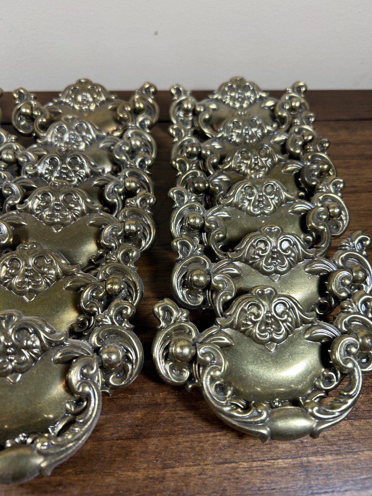Lot of 24 French Provincial Ornate Brass Drawer Pulls Handles B-1873-0