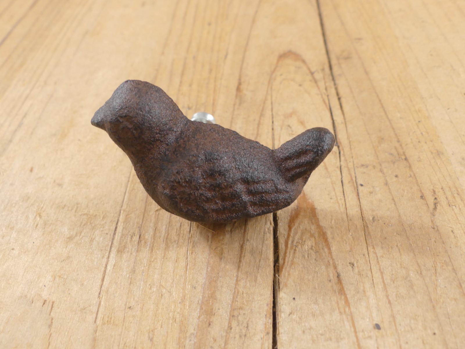 4 CAST IRON BIRD CABINET KNOBS PULLS DRAWER DRESSER HANDLES RUSTIC BIRDS SPARROW