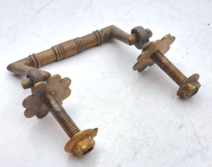 Antique Drawer Pull Handle Old Furniture Vintage Brass Hardware