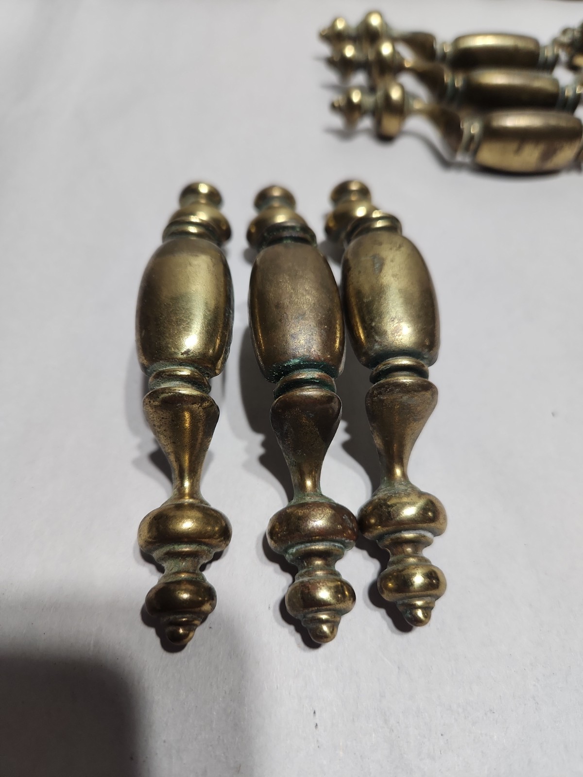 Vintage Keller Brass Co. Drawer Pulls Set Of 6.