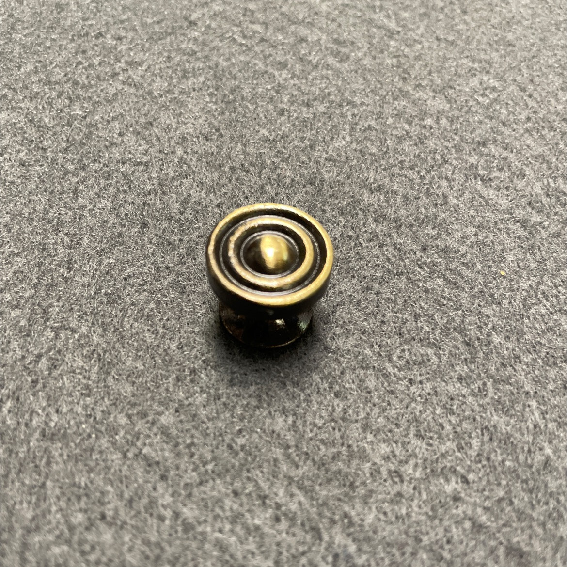 (5 Pack) 5/8 inch Small Jewel Box Knob Antique Brass