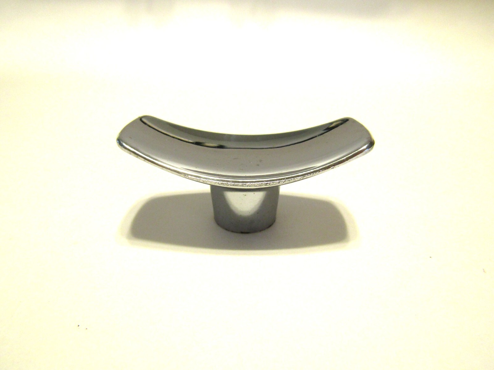 Vintage Nos Rectangular Chrome Drawer Knobs 1″ x2″ Concave Cabinet Door Pulls