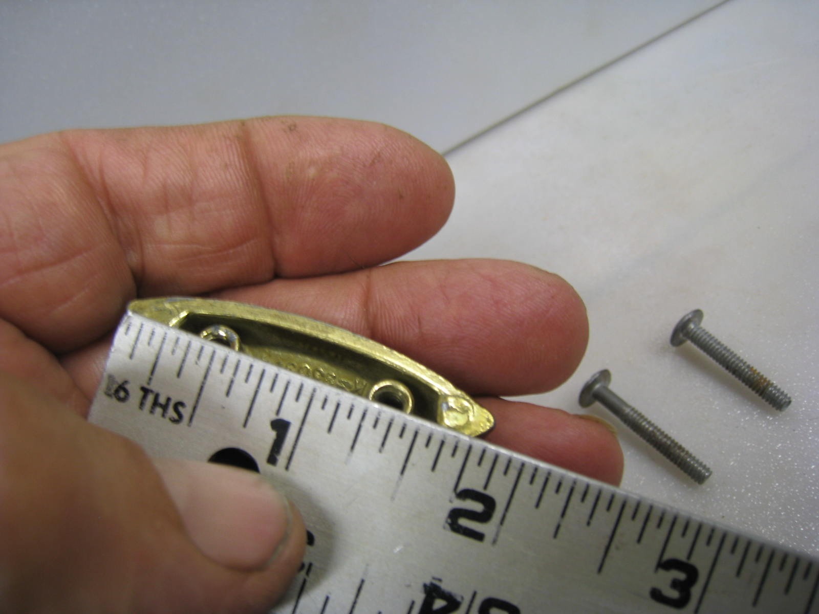 VINTAGE MID CENURY ORNATE BRASS 2″ DRAWER PULL HARDWARE DOOR HANDLES DRAWER