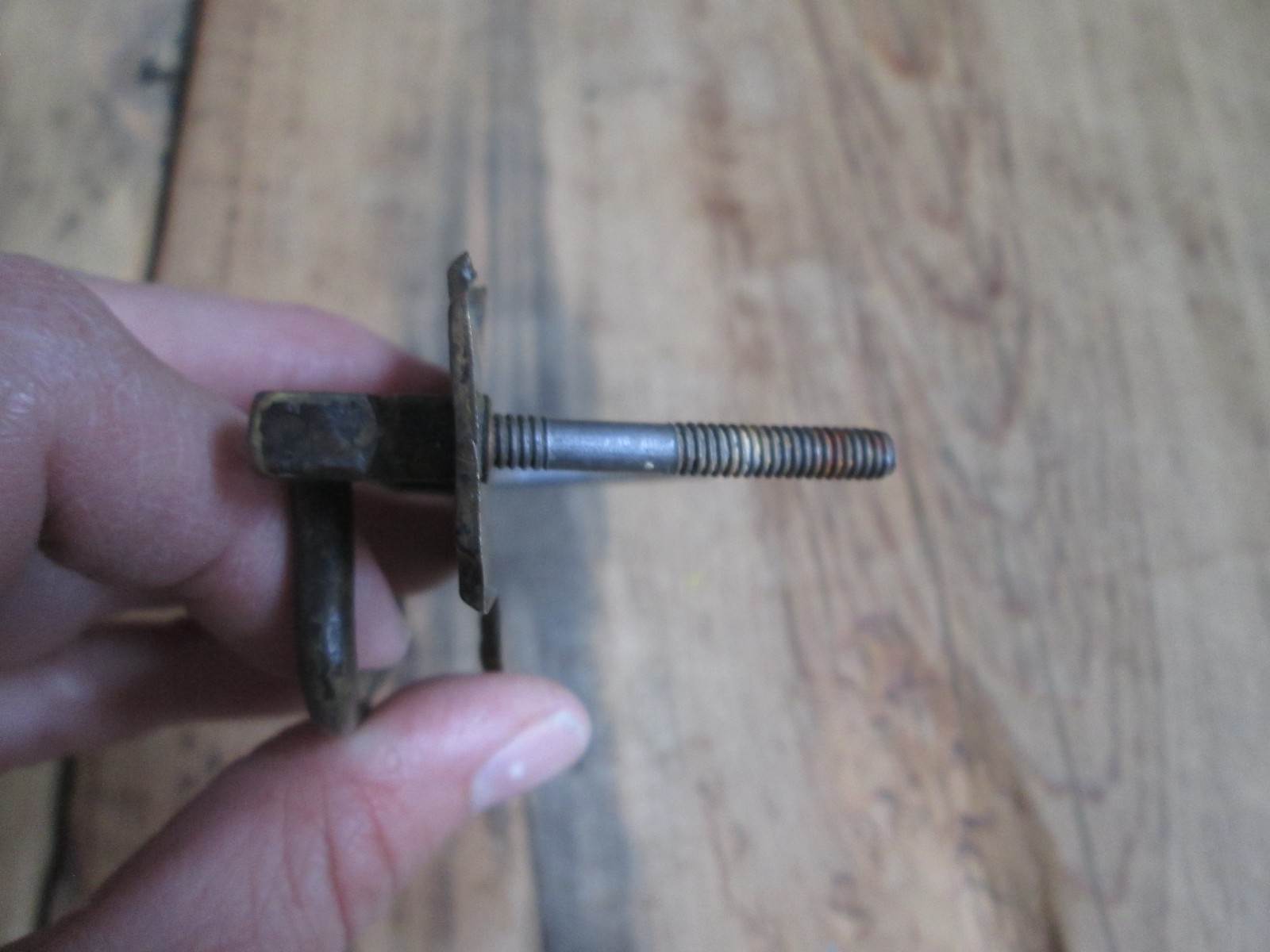 Vintage Drawer Pull Drop Bail Antique Brass Pull Cabinet Acorn Floral Pressed