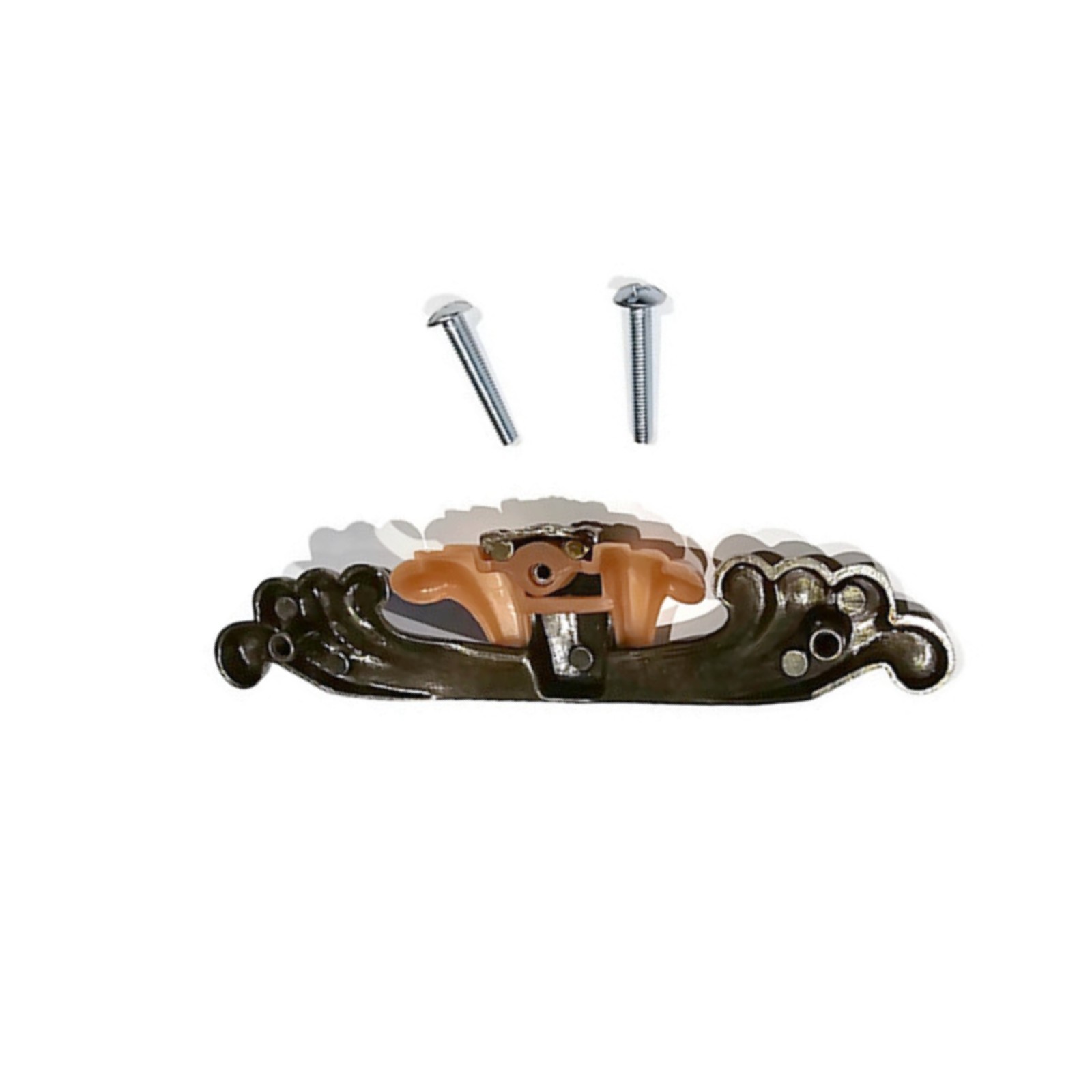 Waterfall Style Drawer Pull bakelite tortoise shell antique brass Vintage Old