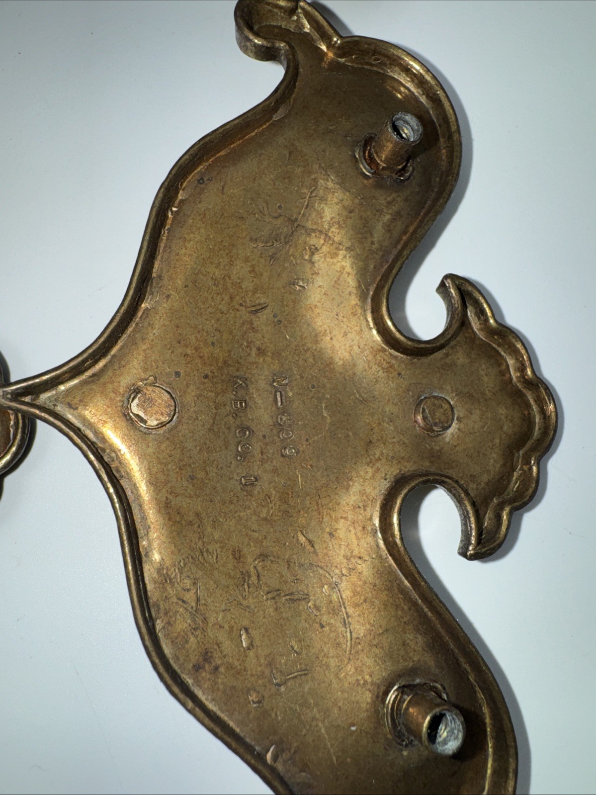 Vintage Set Of 6 KBC Keeler Brass Co N-609 Ornate Brass Drop Bail Handles/Pulls