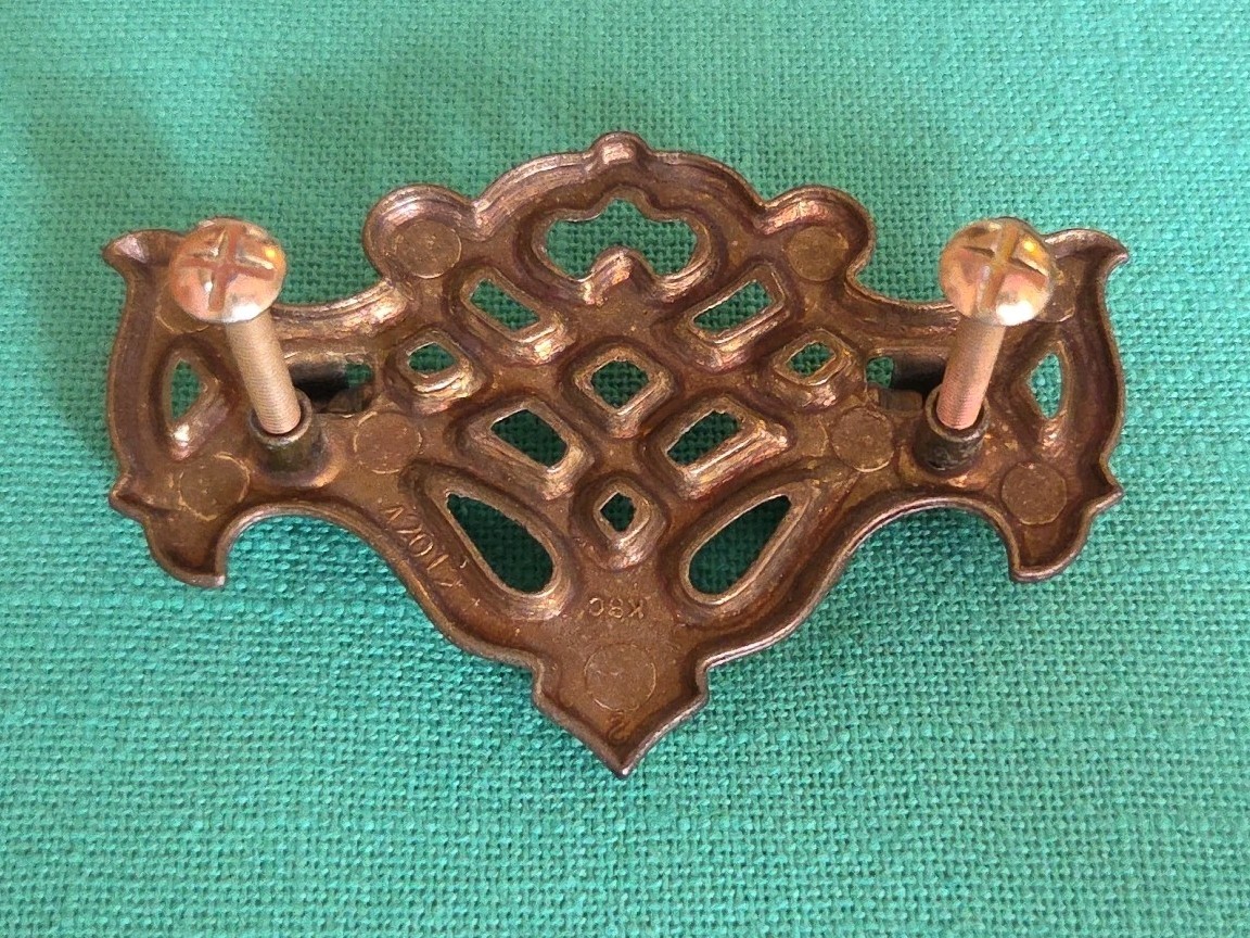 Keeler Brass Co KBC Drawer Handles Pulls Chippendale Batwing Lot of 2 READ
