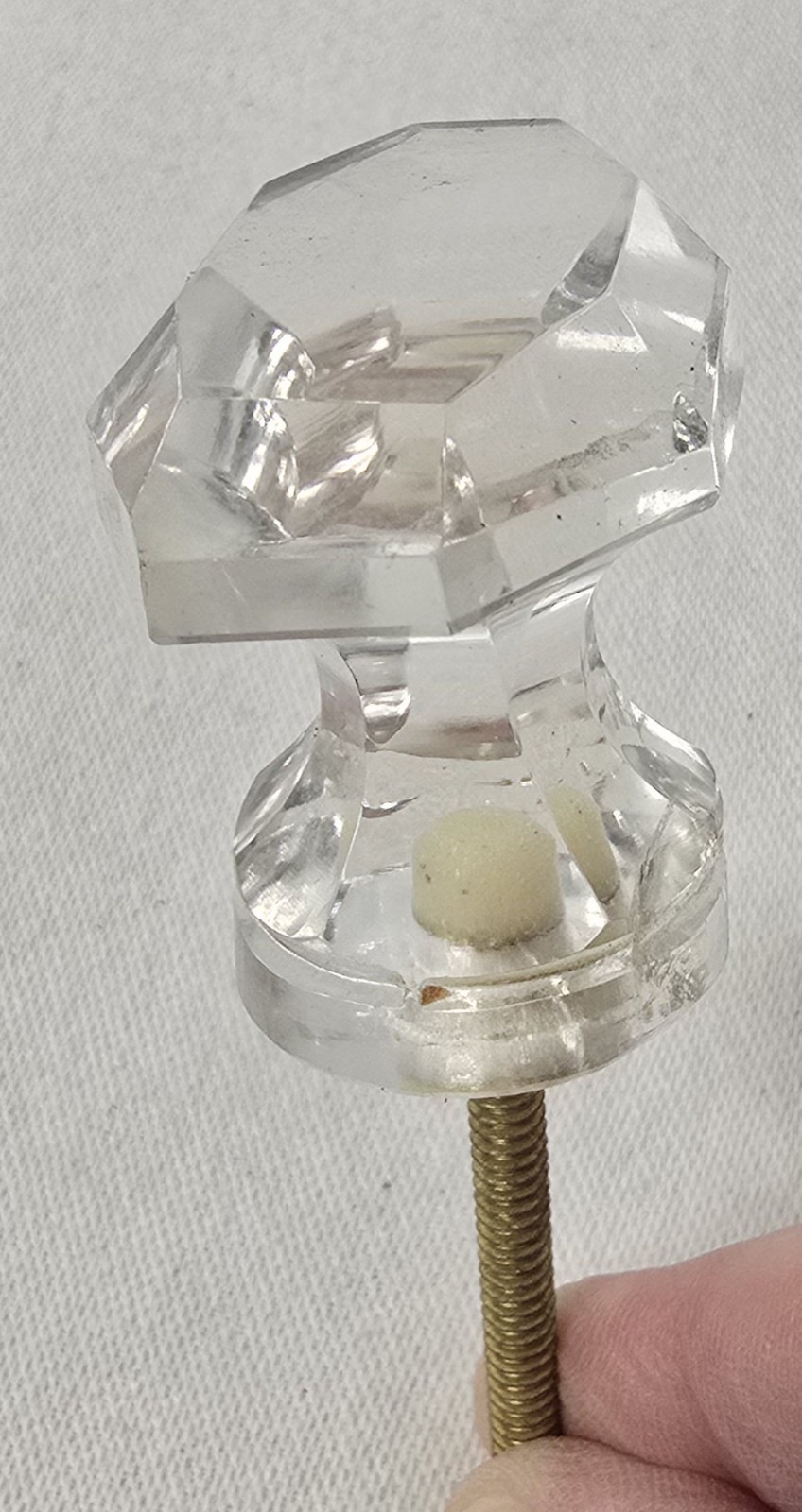 Antique Victorian Clear Glass Drawer/Door Knob – 2″L x 1 1/8″W