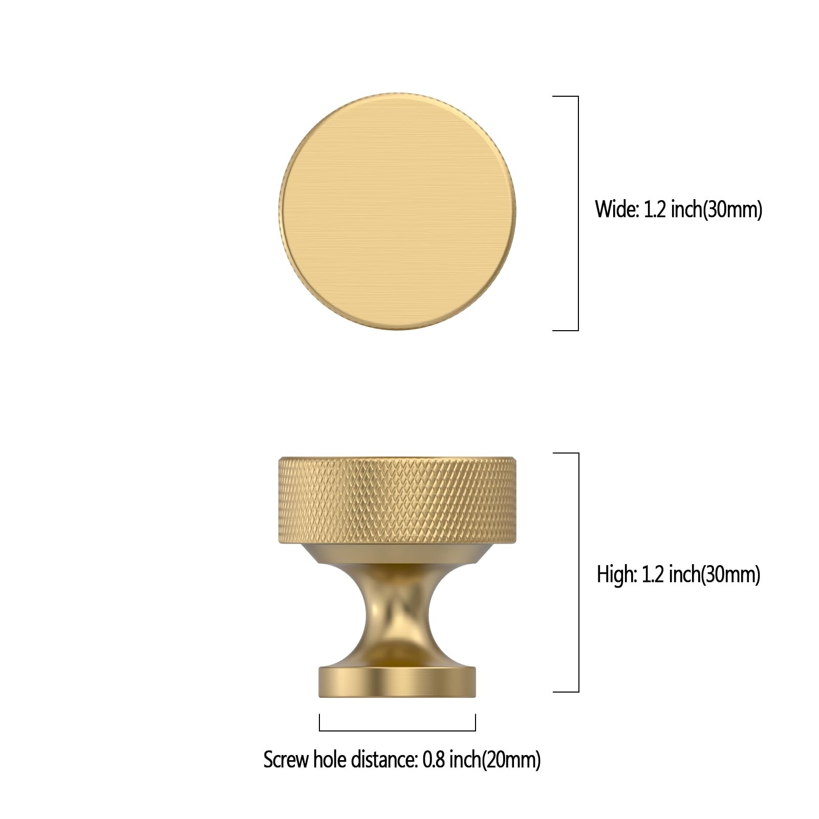 Coinkoly 10 Pack Champagne Bronze Knurled Cabinet Knobs Kitchen Champagne Gold