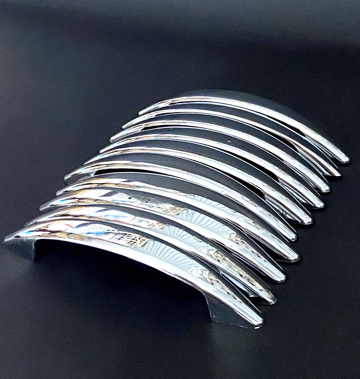 Lot of 10 Vintage Chrome Drawer Pulls Cabinet Handles MCM 4″ -20 Screws
