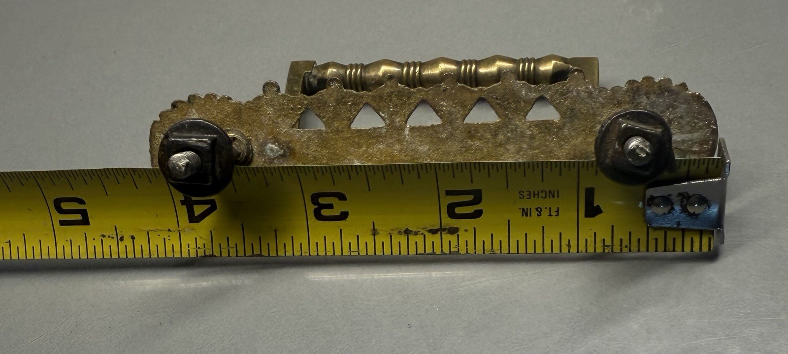 Antique Vintage Drawer Pulls With Pull Handle Ornate Brass Pair