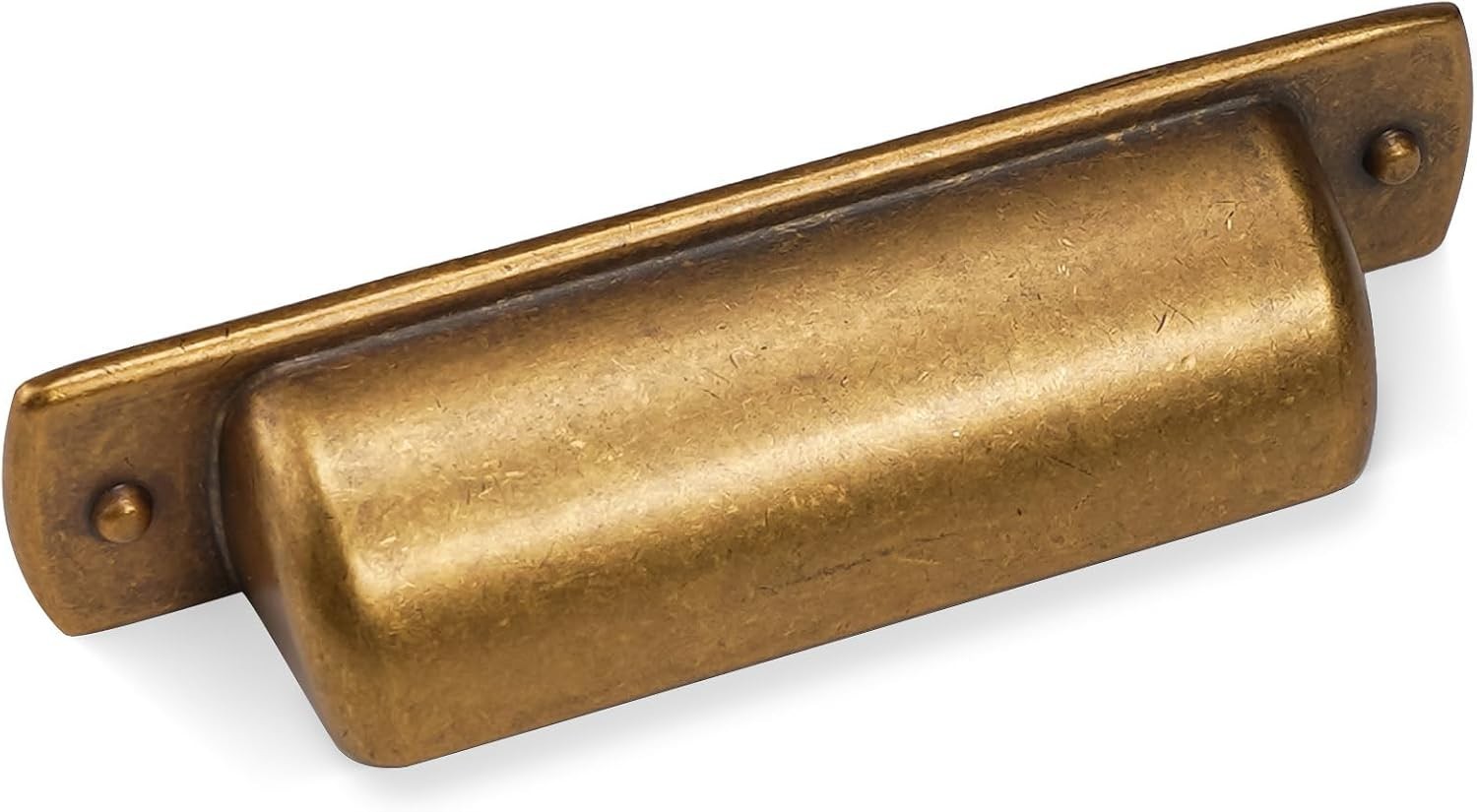 Elegant Antique Brass Cabinet Handles – 10 Pack Vintage Drawer Cup Pulls 2.5″