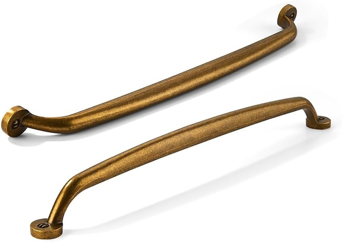 2 Pack 8 Inch Hole Center Antique Brass Vintage Aged Old Cabinet Pulls – Heavy D