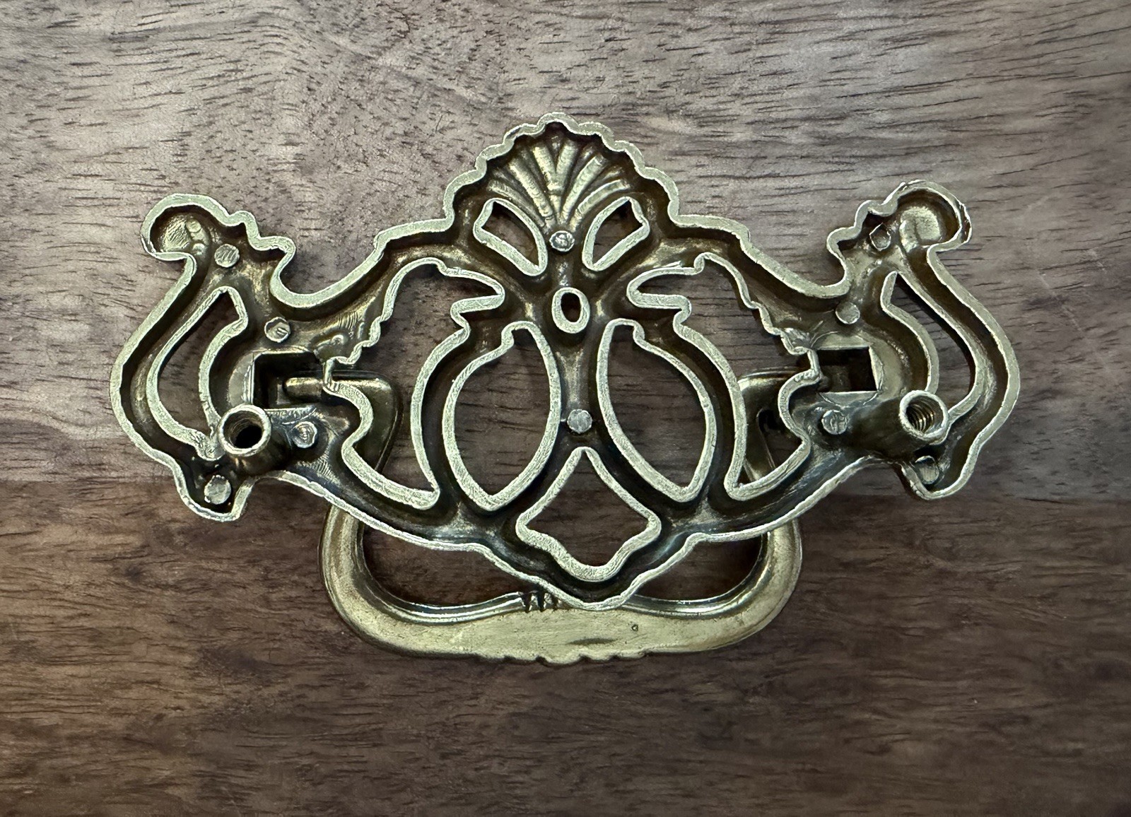 (4 Pack) 3 inch Chippendale Bail Pull Antique English-vintage solid Brass