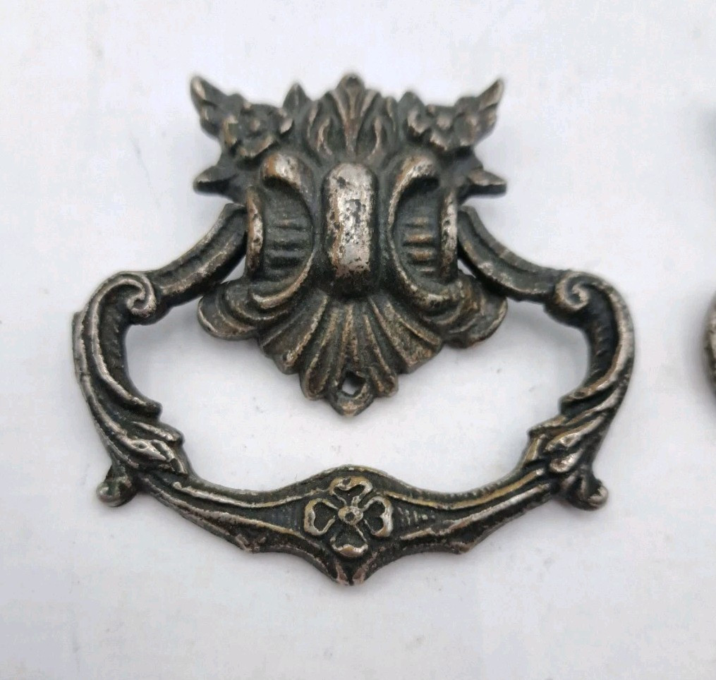 Antique Drop Handles Drawer Pulls Handle Vintage Furniture Old Hardware Lot of 2