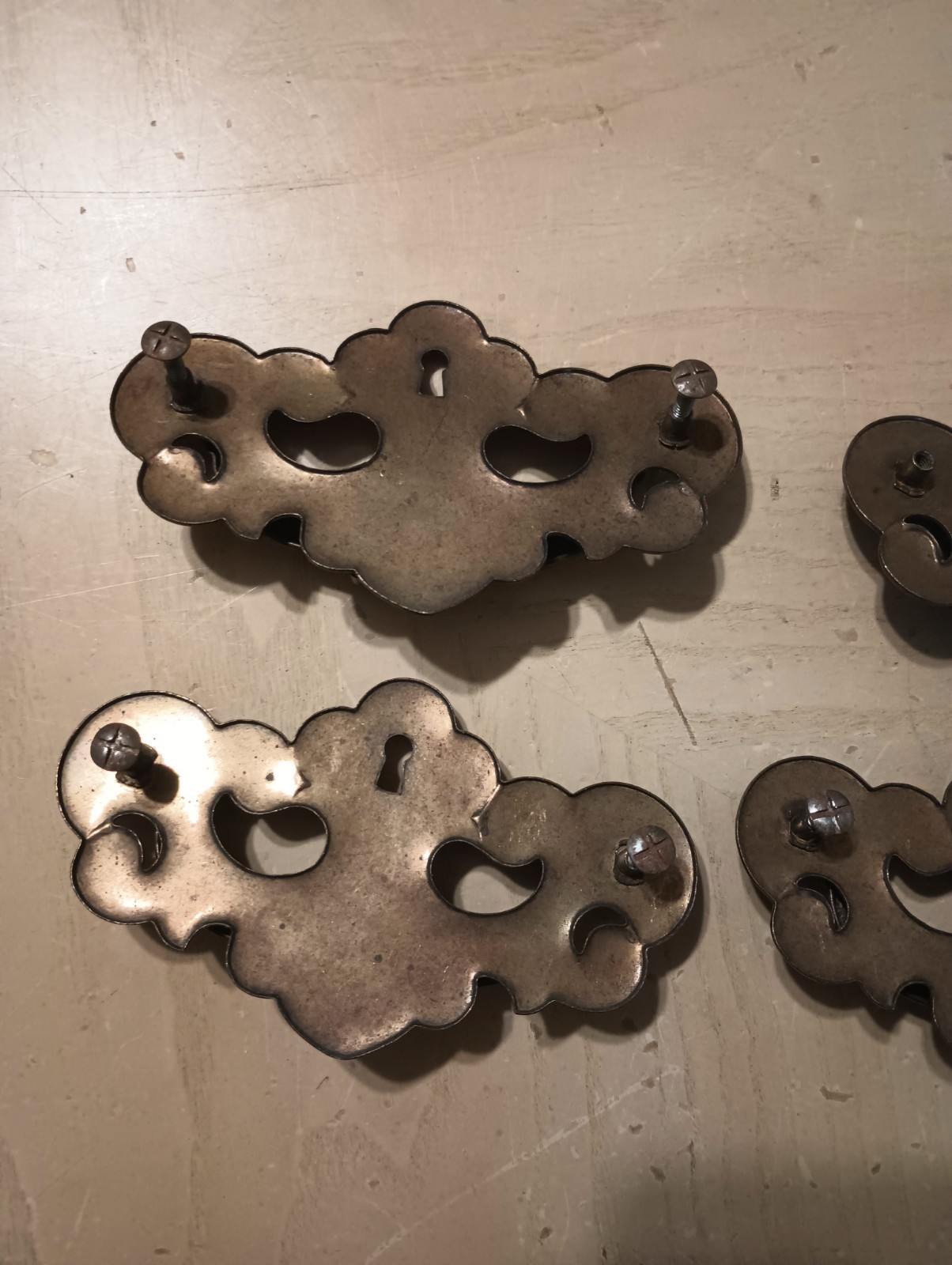 Vintage Metal Batwing Chippendale Drawer/ Bail Pulls DIY Rehab Project Furniture