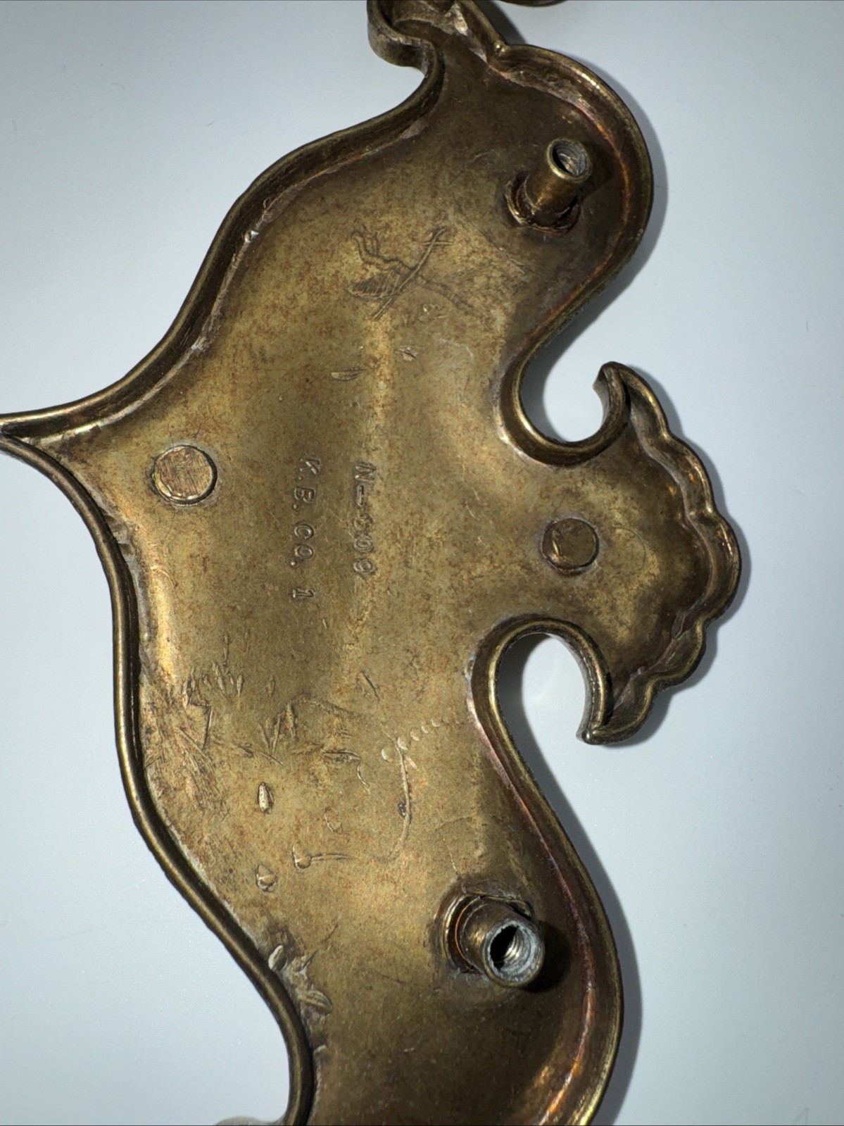 Vintage Set Of 6 KBC Keeler Brass Co N-609 Ornate Brass Drop Bail Handles/Pulls