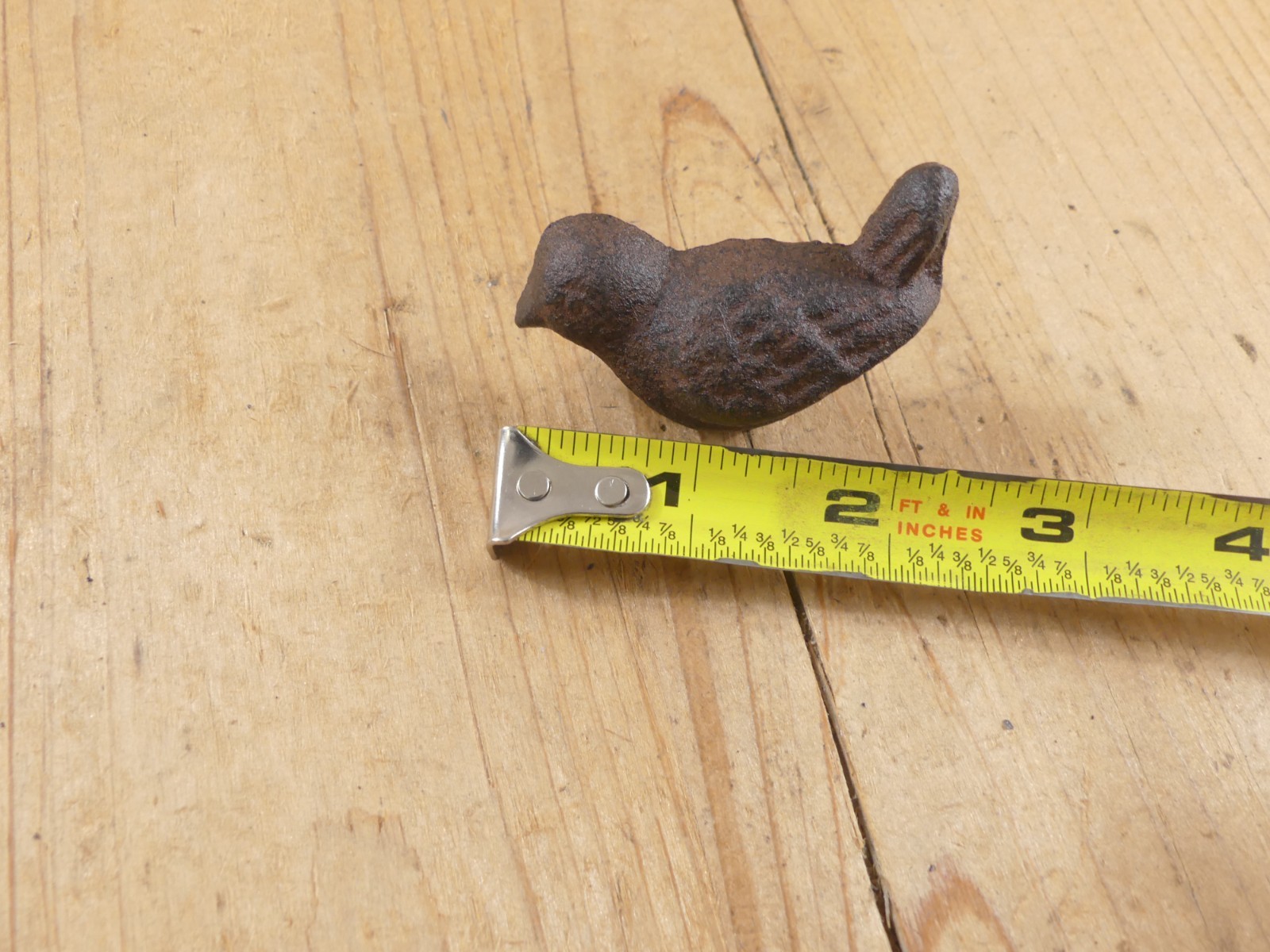 4 CAST IRON BIRD CABINET KNOBS PULLS DRAWER DRESSER HANDLES RUSTIC BIRDS SPARROW