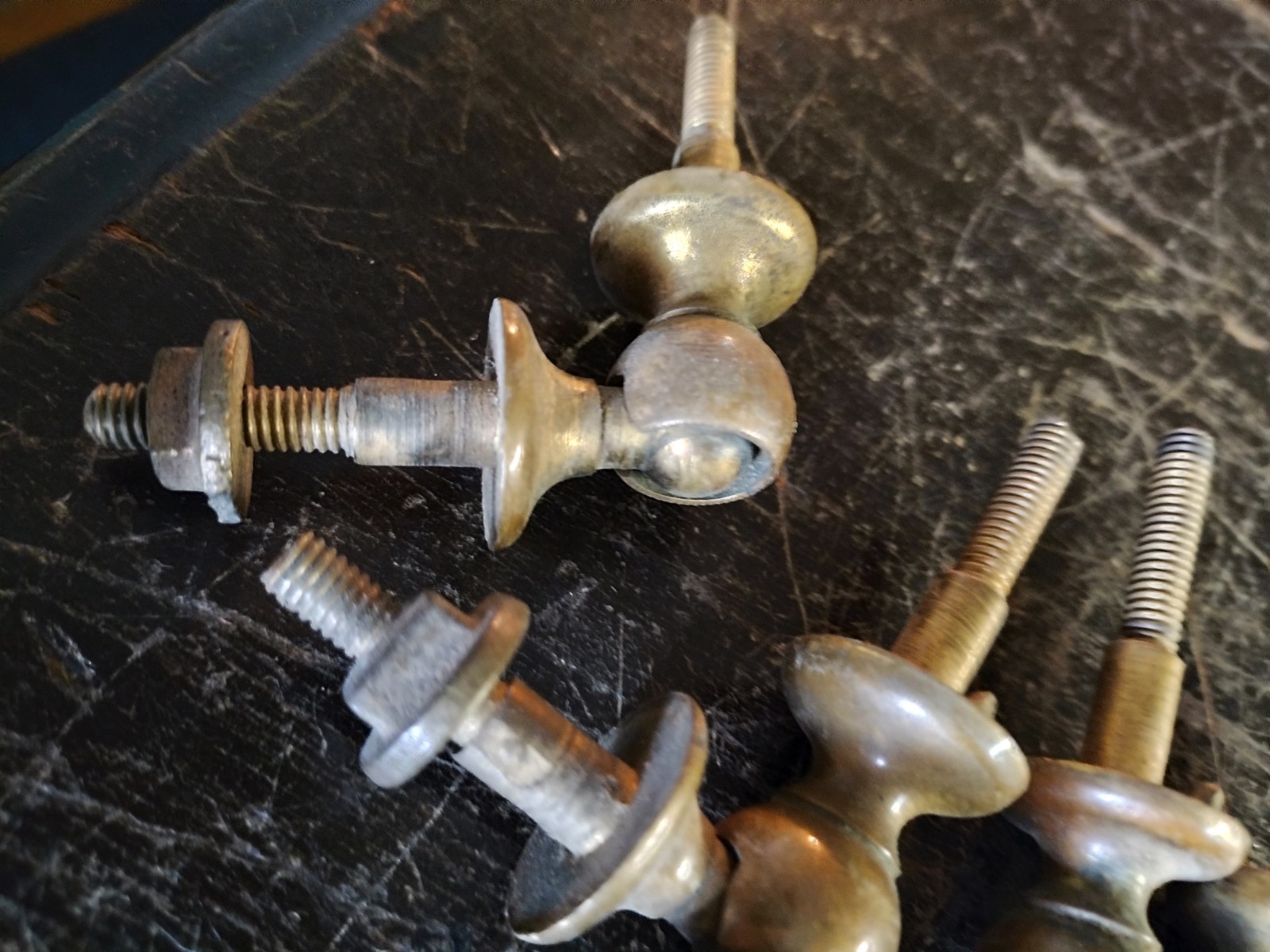 Brass Victorian TEARDROP Dresser Drawer Pulls Hardware Posts