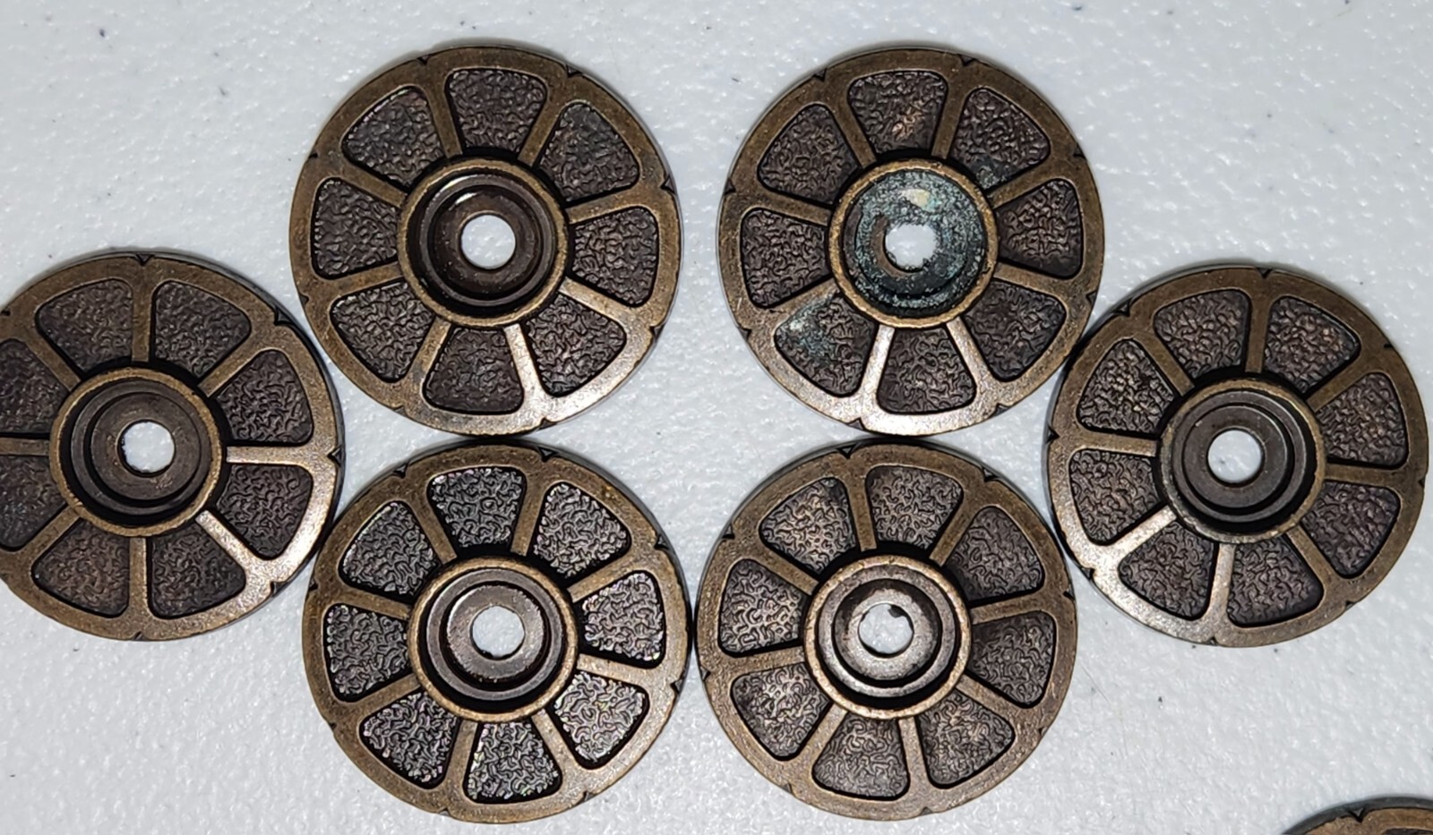 Vintage 37 M Brand 1 Inch Round Drawer Back Plates