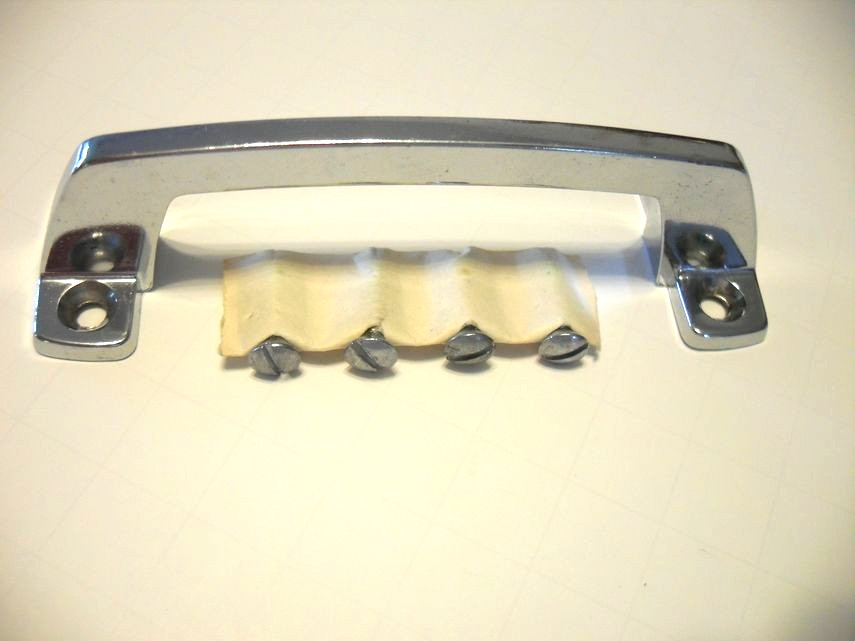 Vintage Nos Chrome Sash Lift Drawer Pull Cabinet Handle Amerock #2290 MCM
