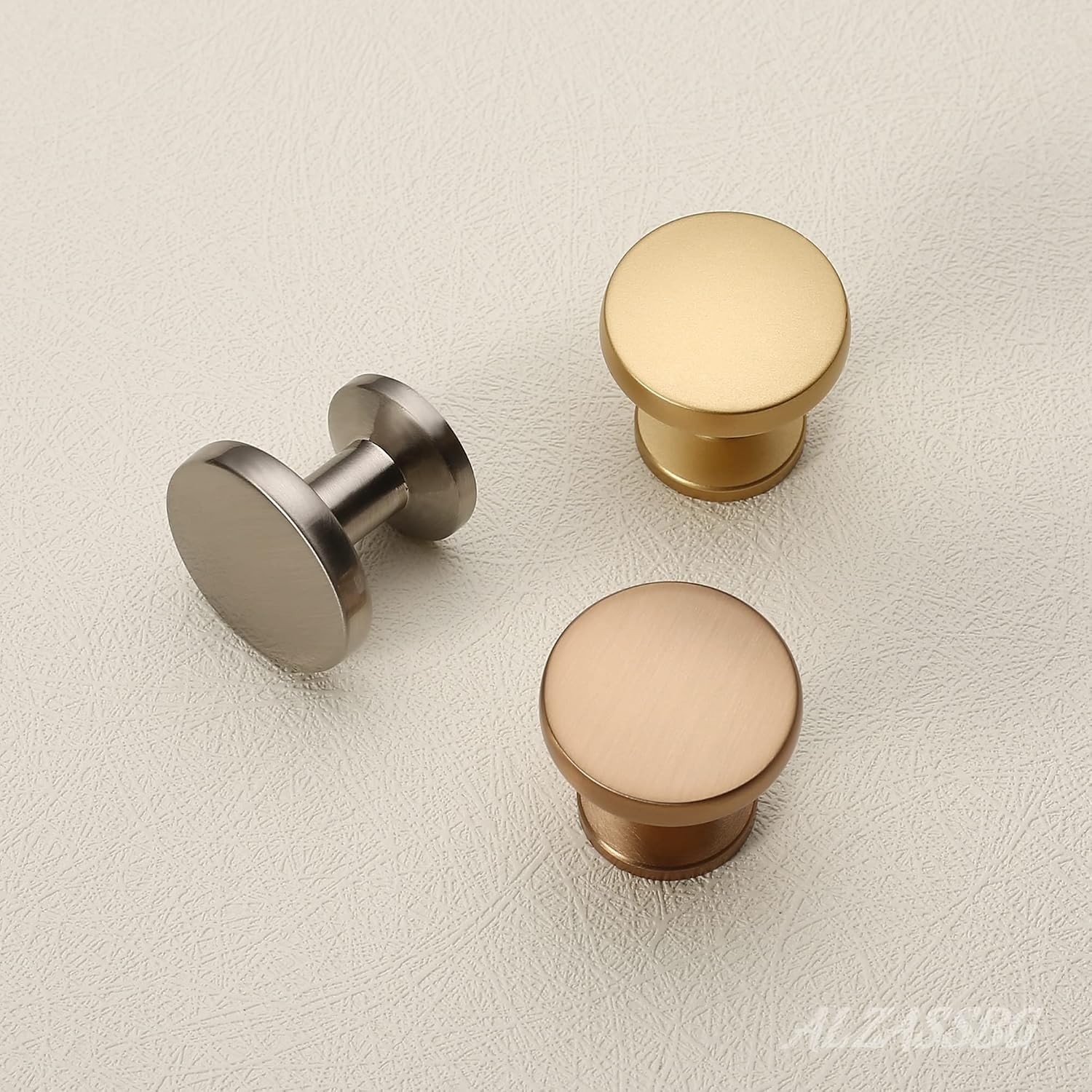 Alzassbg 10pk 1.1″ Brushed Nickel Round Knobs