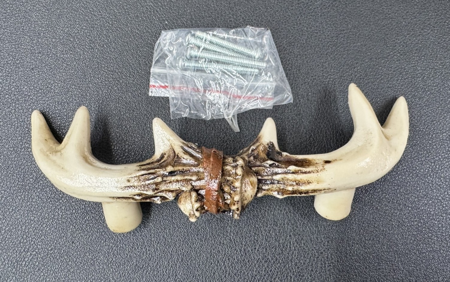 Set of 2 Western Rustic Deer Antlers Door Pull Furniture Hardware Bar Handles