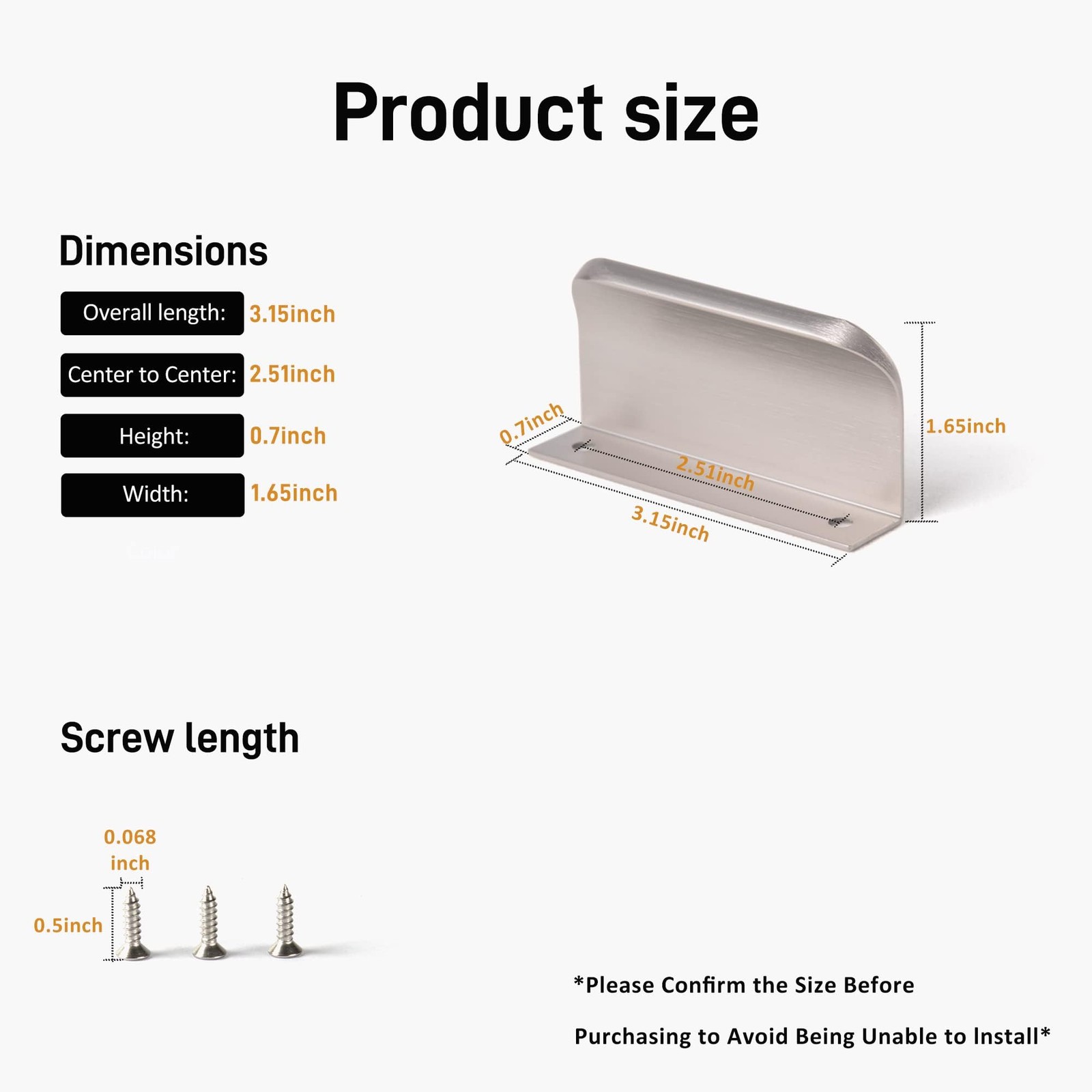 Sunlithor Edge Finger Tab Pull For Cabinets Kitchen Concealed Drawer Pulls