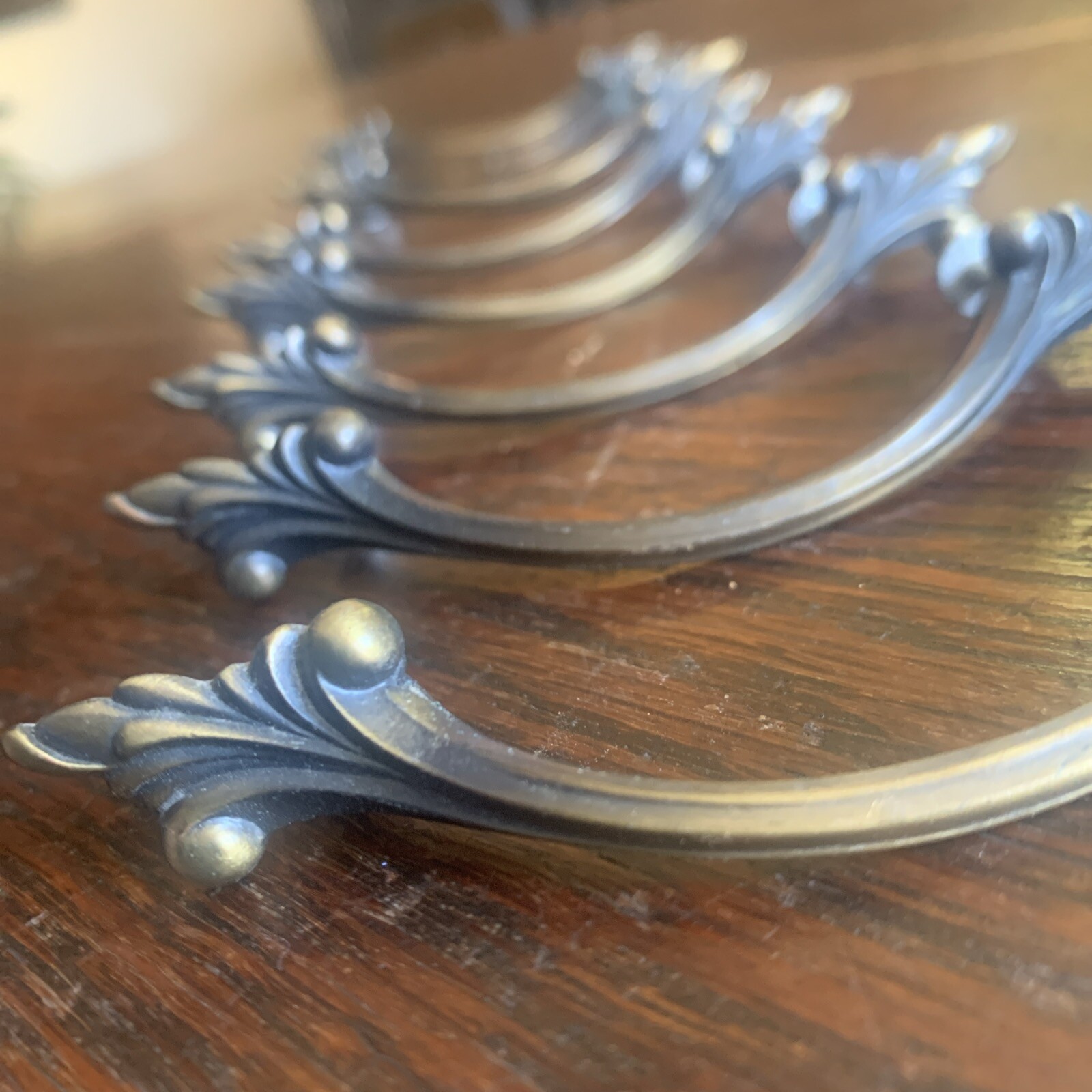 8 French Provincial Hollywood Regency Cabinet Drawer Pulls 4 5/8″L/3”W Holes