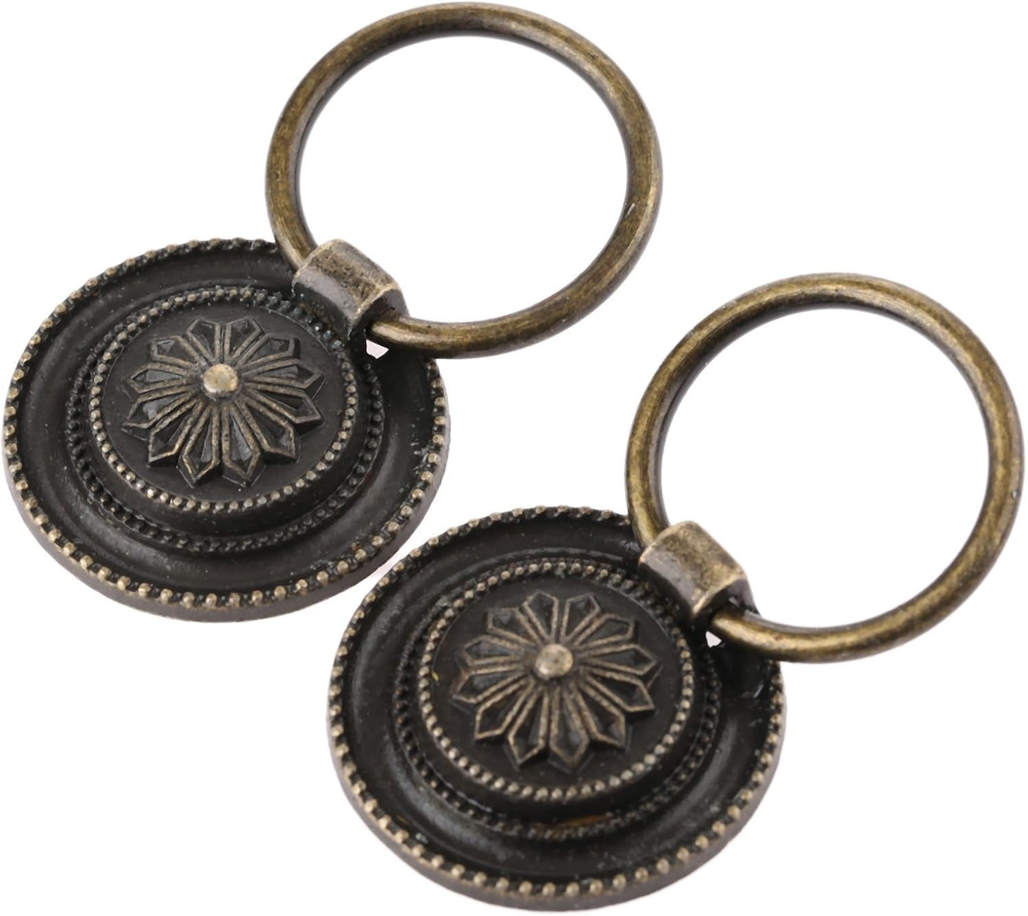 2Pcs Vintage Bronze Drawer Handles, 30mm Mini Pulls for Elegant Cabinets