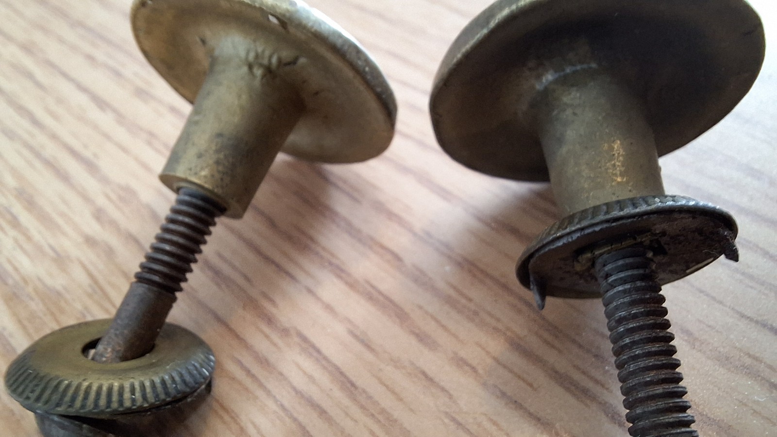 Antique Brass Aesthetic Movement Furniture Knobs Pulls Ornate 1″ Small Set Of 2