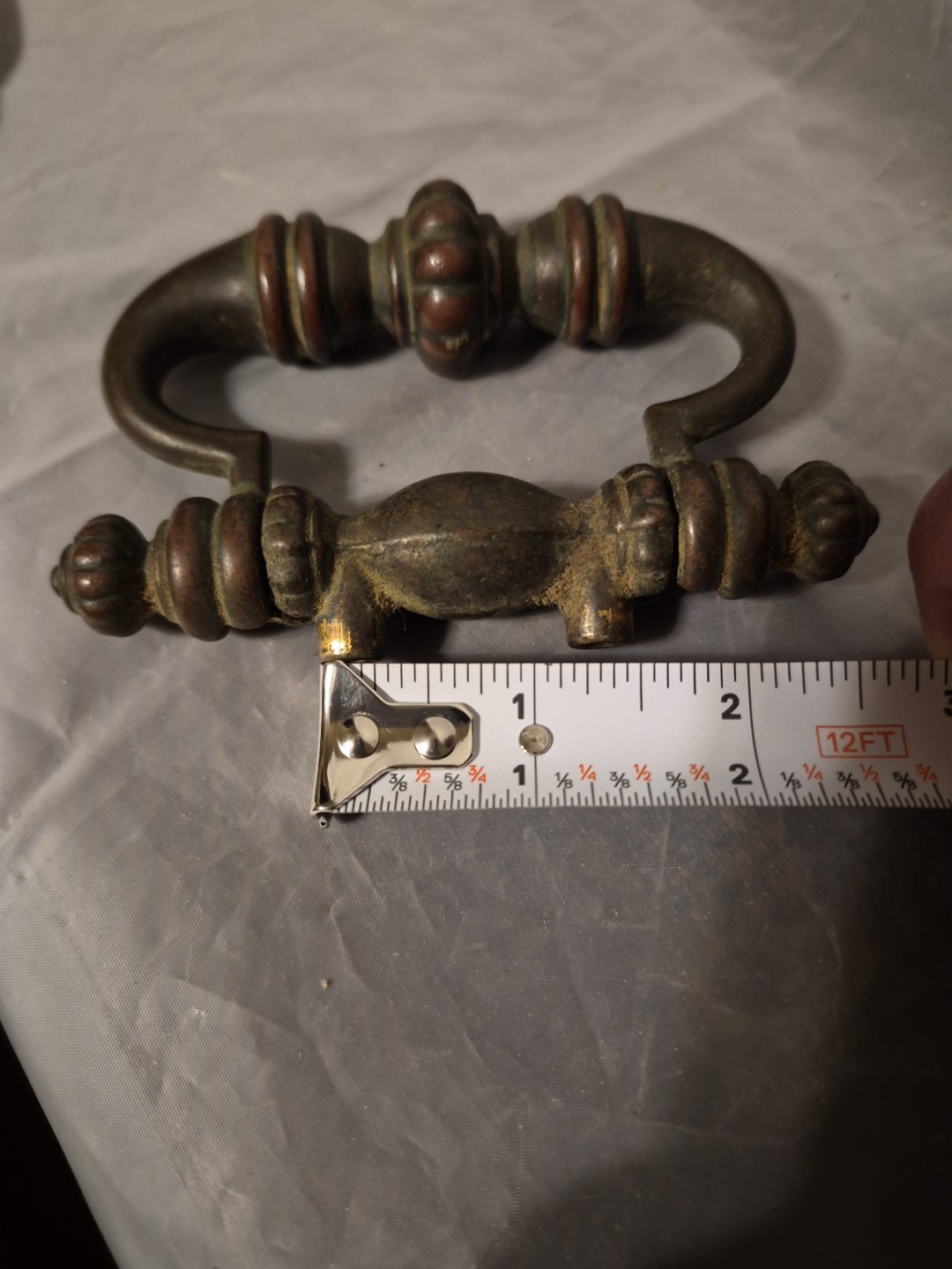 Restoration Antique Victorian Drawer Pull With Drop Bail Handle Preowned