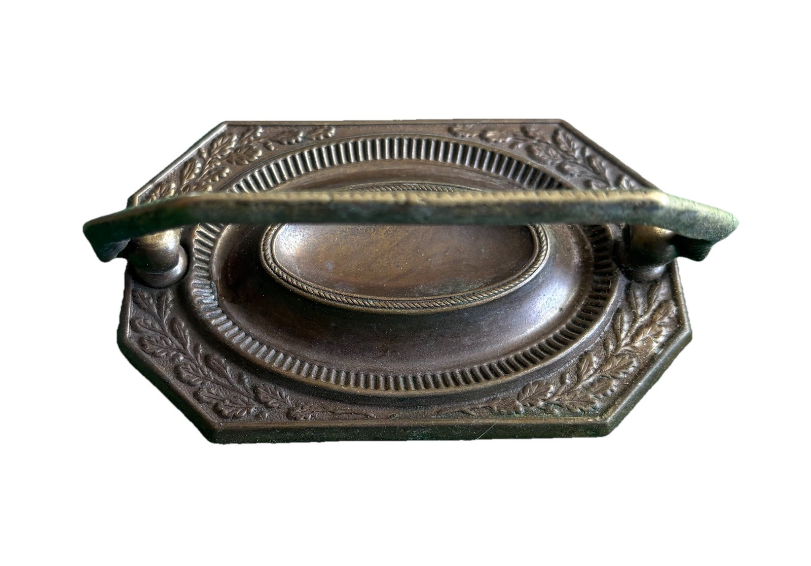 Hepplewhite Chippendale Hexagon Brass Antique Hardware Drawer Pull 2 3/4”centers