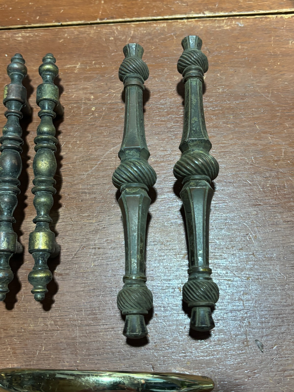Vintage Lot of 12 Misc Variety Mixed Materials Door Handles Pulls Some Matching