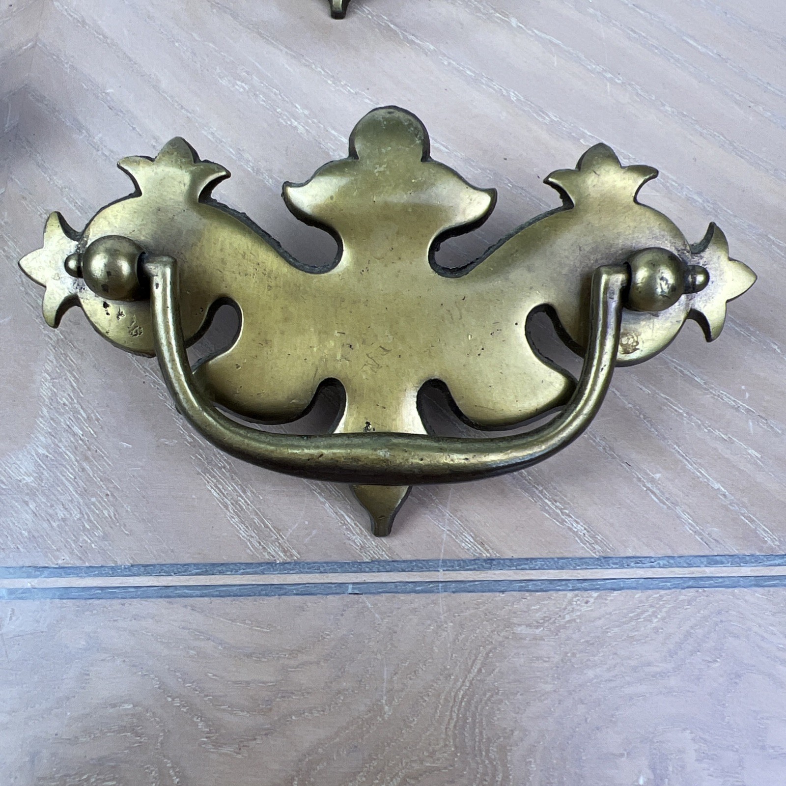 Vintage Keeler Brass Drawer Pull Drop Bail Handle Chippendale K7141 Lot Of 8