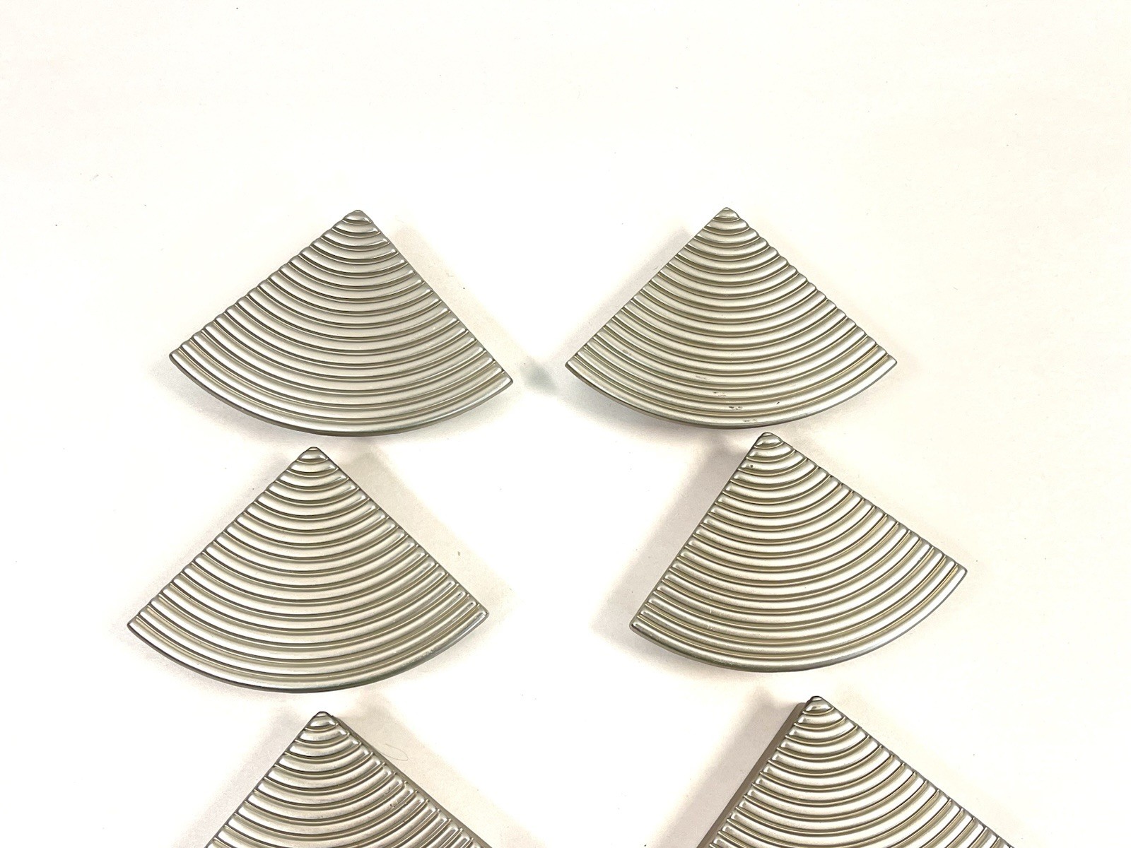 Set of 8 KBC Keeler Brass Co Vintage Drawer Pulls Fixed Handle Modern Art Deco