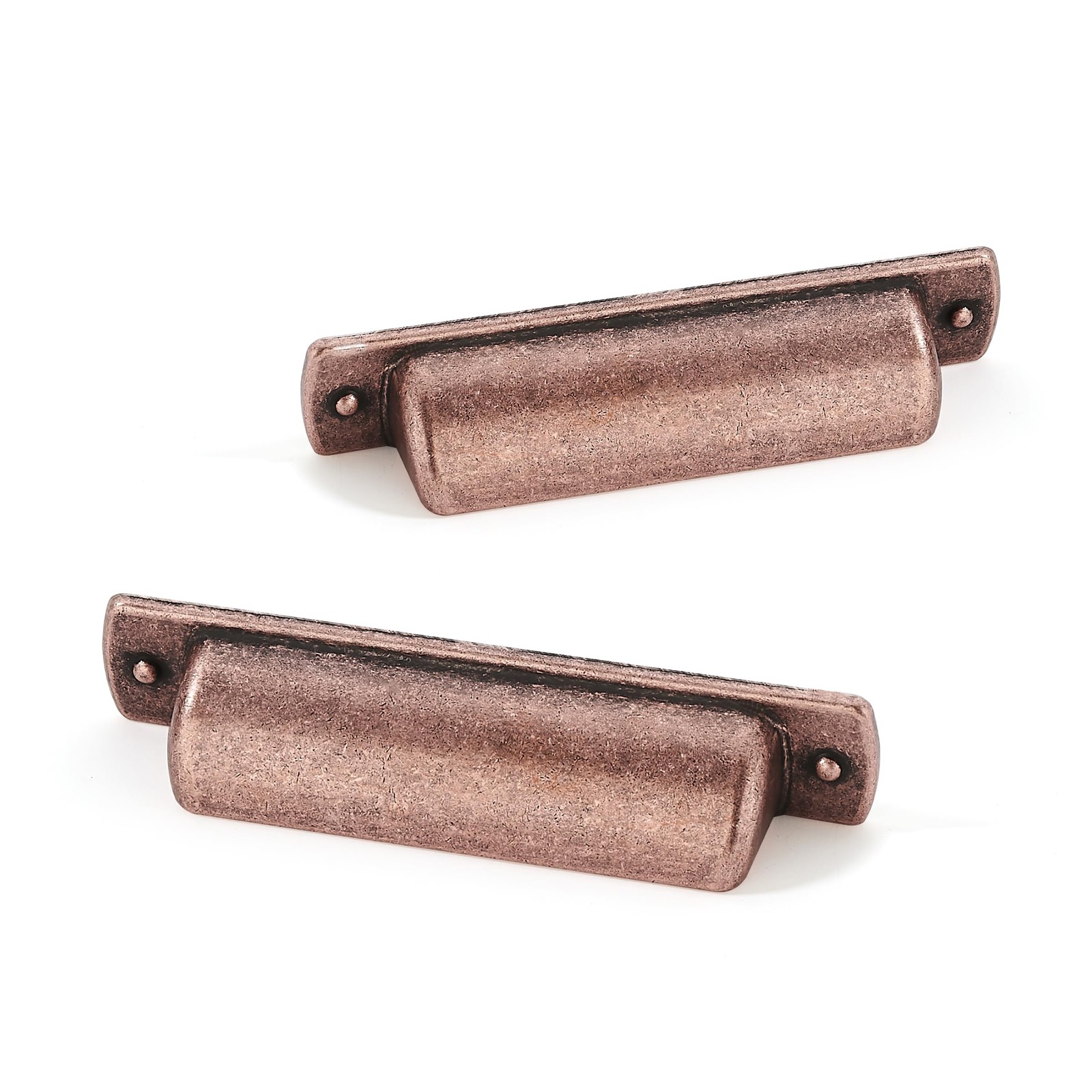 khtumeware 10 Pack 2-1/2″(64mm) Cup Pulls 2-1/2″ Hole Center, Antique Copper