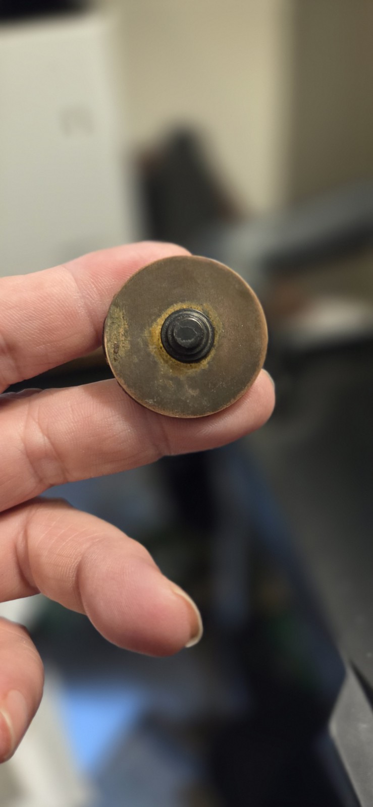 Art Deco era concentric ring cabinet knob