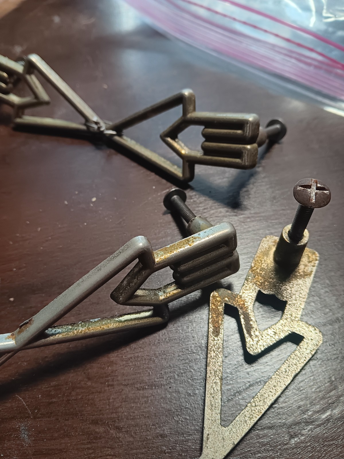 Atomic Star MCM Space Age Drawer Pulls Lot Of 4 Brass Tone