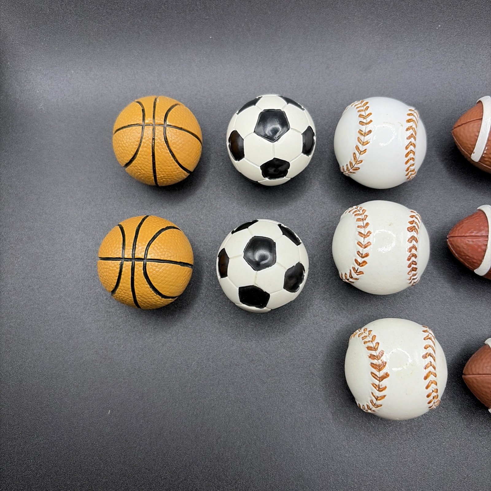 Vintage MultiSports Balls Dresser Handles Drawer Pulls. Set Of 10