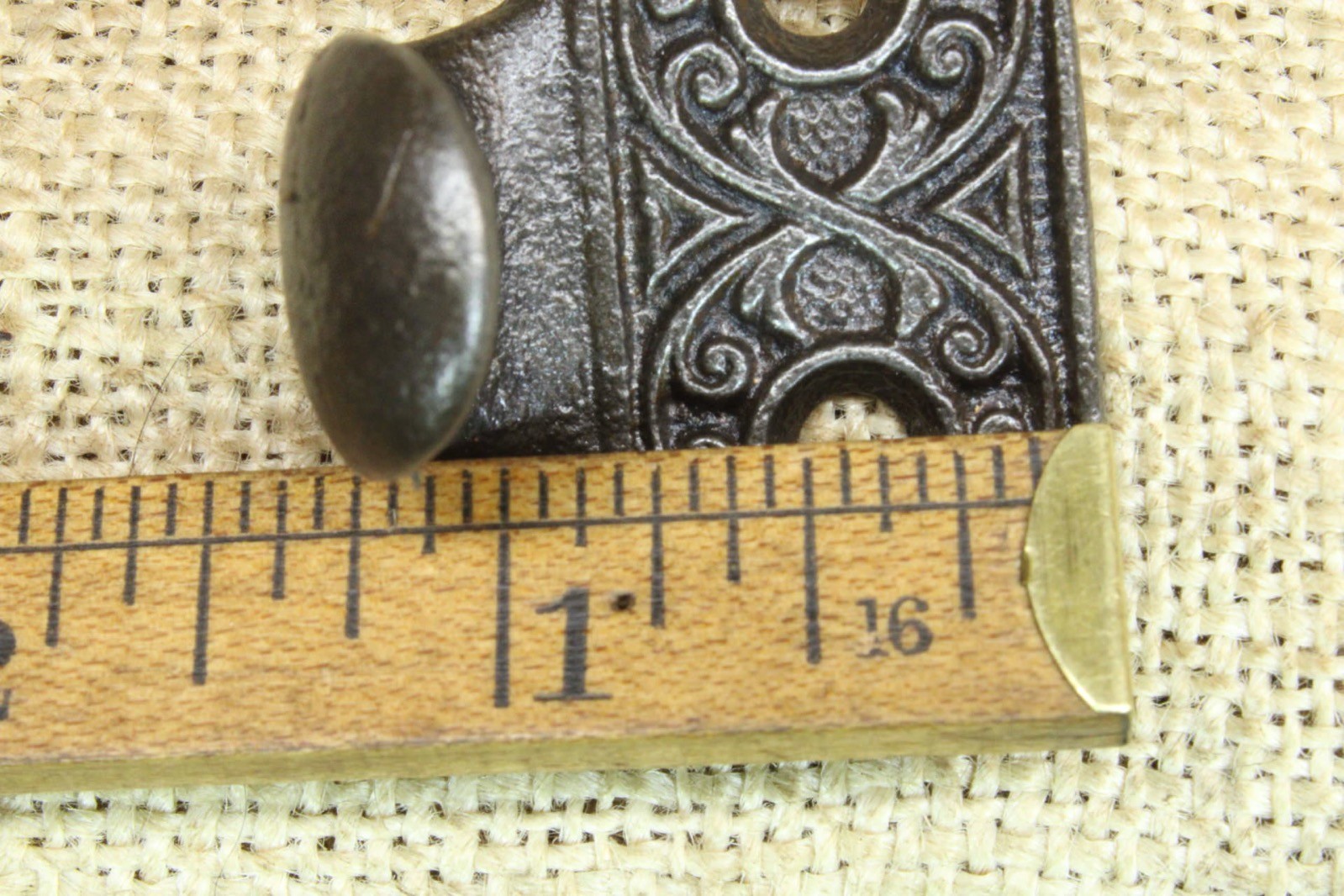 2 Old Window Sash Lifts Pulls Restored Cast Iron Victorian Ferns Triangle Scroll
