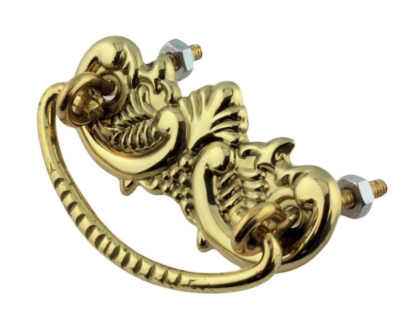 (5 Pack) 2 inch Small Classic Victorian Bail Pull Solid Polished Brass